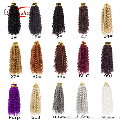 Hot sell 14inch wholesale curly crochet braid hair water wave freetress crochet braid hairir